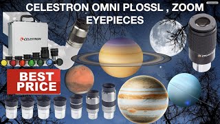 MAKING TELESCOPES POWERFULHD CLARITY CELESTRON OMNI PLOSSL ZOOM EYEPIECES  REVIEW HINDI [upl. by Mosa]