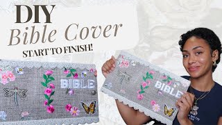 DIY Bible Cover  Start to finish Bible Cover from SCRATCH [upl. by Yeldud800]