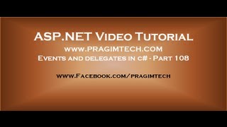 Events and delegates in C Part 108 [upl. by Nimaj]