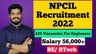 NPCIL NOTIFICATION  GATE  BTECH  PSU JOB  SALARY 56000  225 Executive Trainee  BTech [upl. by Lankton]