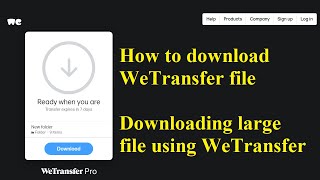 How to download WeTransfer files [upl. by Nylaf980]