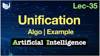 Unification algorithm  Example  AI  Artificial intelligence  Lec35  Bhanu Priya [upl. by Moorefield736]