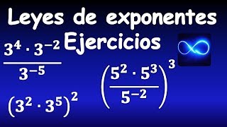 61 Ejercicios resueltos aplicando LEYES DE EXPONENTES [upl. by Rehoptsirhc]