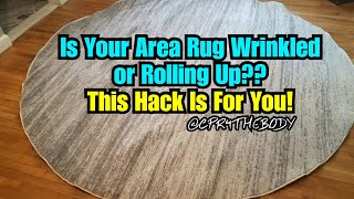 How To Get Your New Area Rugs To Lay FlatFrugal Hack REQUESTED [upl. by Thayne630]