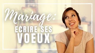 Ecrire ses vœux de MARIAGE [upl. by Olecram]