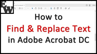 How to Find and Replace Text in Adobe Acrobat DC [upl. by Neiman563]