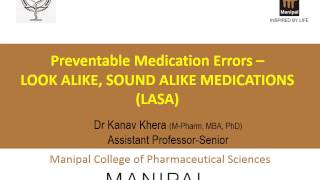 Medication Error Look Alike Sound Alike Drugs [upl. by Caryl296]