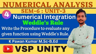 Weddles rule  Numerical Analysis  SEM6 [upl. by Connell116]