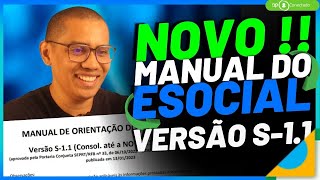 PUBLICADA Nova versão do Manual do eSocial S11 [upl. by Yelsel825]