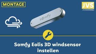 Montage Somfy Eolis 3D windsensor instellen [upl. by Reifnnej]