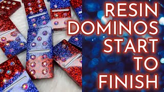 HOW TO MAKE RESIN DOMINOS  START TO FINISH [upl. by Lativa]