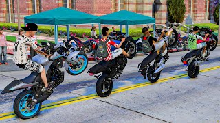 FIZ UM EVENTO DE GRAU DE MOTOS COM MEUS AMIGOS NA ESCOLA no GTA 5 O FILME [upl. by Bambie]