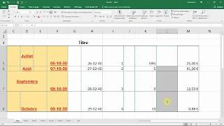 Formats de cellules bordures et trames alignement Cours EXCEL [upl. by Aynatahs281]