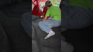 20 carpet install in 1992 Dodge D250 reels truck shorts country automobile old vintage [upl. by Nnylirak]