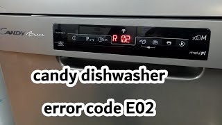 TutorialHow to fix a E02 error code on a candy dishwasher [upl. by Timus]