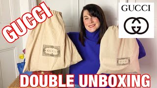 GUCCI DOUBLE UNBOXING [upl. by Aiclid]