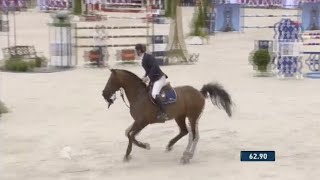 Horses bridle falls off half way through show jumping round  Paris 2014 [upl. by Therese352]