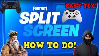 Fortnite How To Do Split Screen PS4 amp XBOX  EASY [upl. by Graehl385]