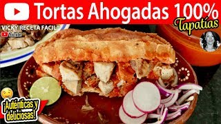 Cómo hacer las mejores TORTAS AHOGADAS  VickyRecetaFacil [upl. by Siroved]