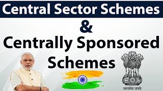 What is the difference between Central sector schemes amp Centrally sponsored schemes [upl. by Su636]