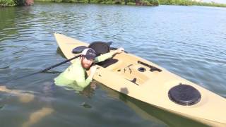 How To ReEnter A Kayak In Deep Water Standard amp Trick Method [upl. by Slohcin]