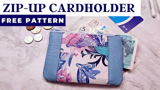 Quick amp easy ZIPUP CARDHOLDER  beginner friendly sewing project [upl. by Eibba853]