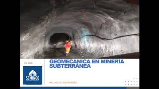 Geomecanica en minería subterránea  Parte 1 [upl. by Bobbi350]