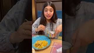 Chicken biryani ya mutton biryani choose oneyoutubeshorts foodreviewshortsyshorts biryanilovers [upl. by Hnirt]