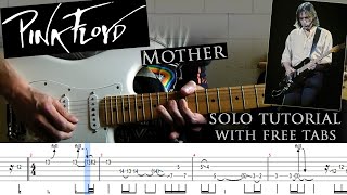 Pink Floyd  Mother guitar solo lesson with tablatures and backing tracks [upl. by Wellesley]