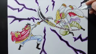 How to draw Roger vs Whitebeard [upl. by Neu]