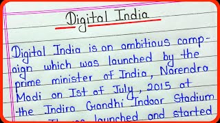 Digital India essay in english writing for students [upl. by Crooks]