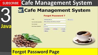 3 Cafe Management System in java  Forgot Password Page JFrame Mysql Database Netbeans IDE [upl. by Icram]