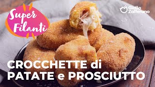 CROCCHETTE di PATATE con CUORE FILANTE di MOZZARELLA e PROSCIUTTO🔥😍🥔🧀 [upl. by Corron]