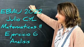 EBAU 2022 JULIO CYL MATEMÁTICAS II EJERCICIO 6 ANÁLISIS Examen resuelto [upl. by Westlund811]