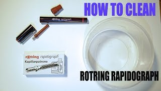 How to clean and unclog Rotring Rapidograph [upl. by Urson]