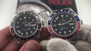 Rolex GMT MASTER 16700 versus ROLEX GMT MASTER II 16710 stick dial cal 3186 [upl. by Fisa643]