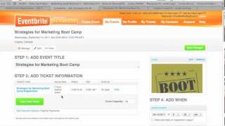 How To Promote An Event Thru EventBrite [upl. by Senecal]