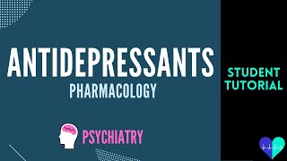 Antidepressants pharmacology  Medical Tutorial [upl. by Atalante290]