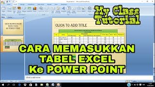 Cara Copy TABEL EXCEL Ke POWER POINT Agar Hasilnya RAPI [upl. by Israeli]