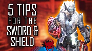 5 SWORD amp SHIELD TIPS  Monster Hunter World Iceborne [upl. by Nwahs342]