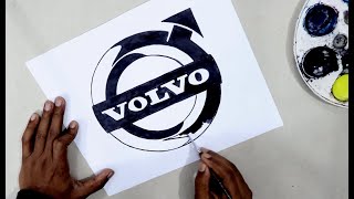 How to draw the Volvo logo Volvo [upl. by Leahcimal853]