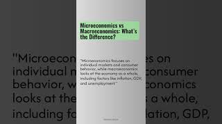 Insights for Financial Literacy Microeconomics vs Macroeconomics What’s the Difference [upl. by Lovel843]