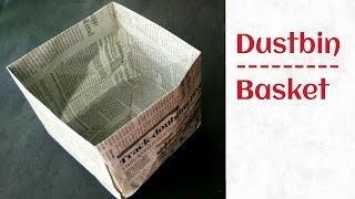 Trash bin  Dustbin from Newspaper Go Green  Tutorial by Paper Folds ❤️ [upl. by Renzo]