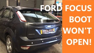 08 Ford Focus Boot won t open [upl. by Chaffinch]