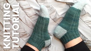 PART ONE How to Knit Socks for the first time [upl. by Liuqnoj]