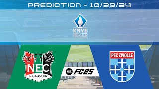 NEC Nijmegen vs PEC Zwolle  Prediction  202425 KNVB Beker  EA FC 25 [upl. by Epolenep]