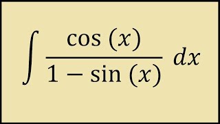 How to integrate cosx1sinx [upl. by Severn128]