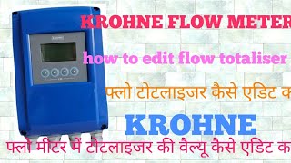 krohne flow meter totaliser kaise edit how to edit flow totaliser [upl. by Zola]