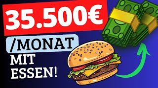 🚨 35500€ PRO MONAT mit ESSEN verdienen VERRÜCKTE Methode online Geld für Faule [upl. by Araec]