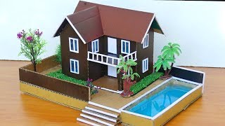 Building A Modern Cardboard Mansion Villa House 72  Backyard Crafts [upl. by Aigroeg141]